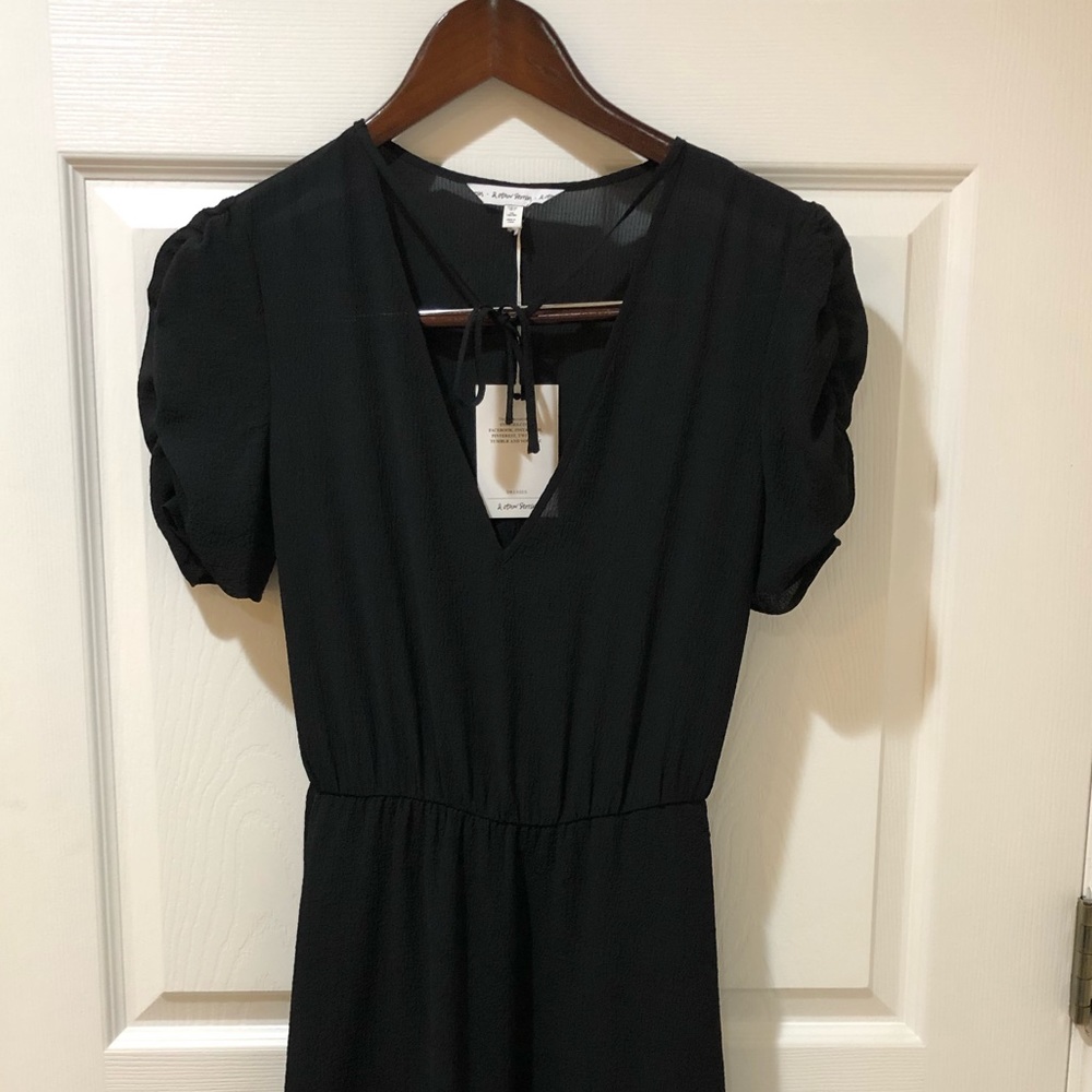 & Other Stories Tie Neck Dress